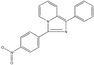 3-{4-nitrophenyl}-1-phenylimidazo[1,5-a]pyridine 结构式