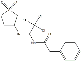 2-phenyl-N-{2,2,2-trichloro-1-[(1,1-dioxidotetrahydro-3-thienyl)amino]ethyl}acetamide 结构式