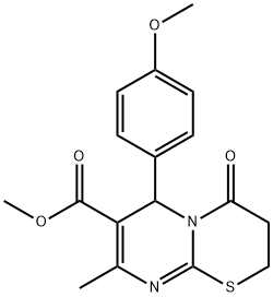 methyl 6-(4-methoxyphenyl)-8-methyl-4-oxo-3,4-dihydro-2H,6H-pyrimido[2,1-b][1,3]thiazine-7-carboxylate 结构式