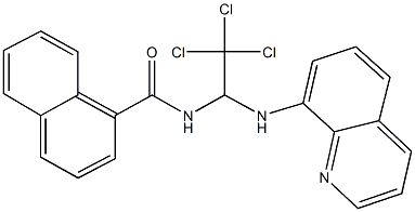 N-[2,2,2-trichloro-1-(8-quinolinylamino)ethyl]-1-naphthamide 结构式