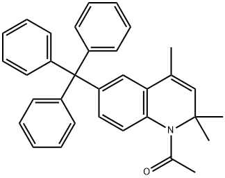 1-acetyl-2,2,4-trimethyl-6-trityl-1,2-dihydroquinoline 结构式