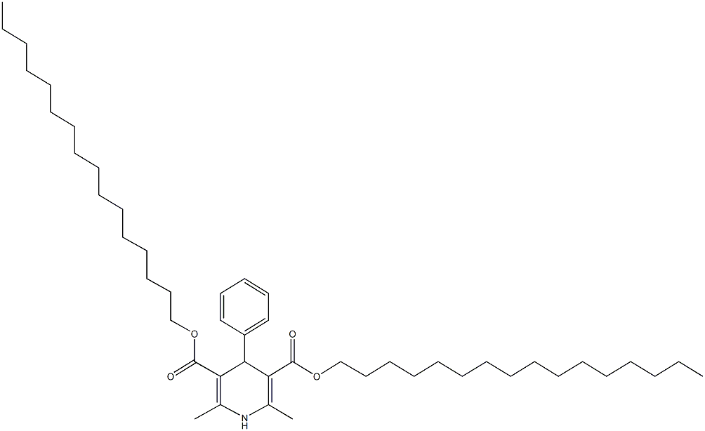 dihexadecyl 2,6-dimethyl-4-phenyl-1,4-dihydro-3,5-pyridinedicarboxylate 结构式