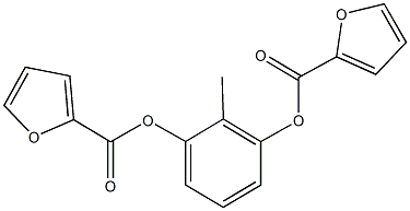 3-(2-furoyloxy)-2-methylphenyl 2-furoate 结构式