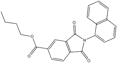 butyl 2-(1-naphthyl)-1,3-dioxoisoindoline-5-carboxylate 结构式