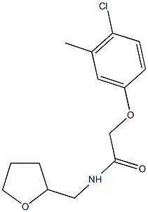 2-(4-chloro-3-methylphenoxy)-N-(tetrahydro-2-furanylmethyl)acetamide 结构式
