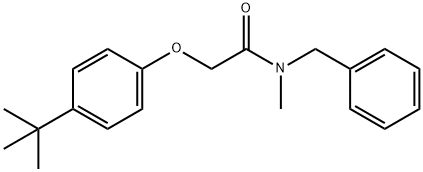 N-benzyl-2-(4-tert-butylphenoxy)-N-methylacetamide 结构式