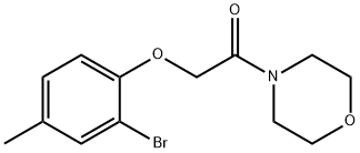4-[(2-bromo-4-methylphenoxy)acetyl]morpholine 结构式