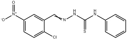 2-chloro-5-nitrobenzaldehyde N-phenylthiosemicarbazone 结构式