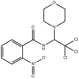 2-nitro-N-[2,2,2-trichloro-1-(4-morpholinyl)ethyl]benzamide 结构式