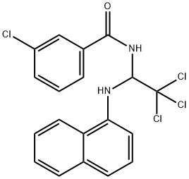 3-chloro-N-[2,2,2-trichloro-1-(1-naphthylamino)ethyl]benzamide 结构式