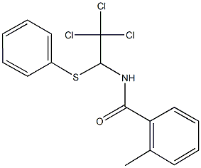 2-methyl-N-[2,2,2-trichloro-1-(phenylsulfanyl)ethyl]benzamide 结构式