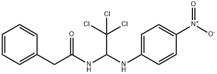 2-phenyl-N-(2,2,2-trichloro-1-{4-nitroanilino}ethyl)acetamide 结构式