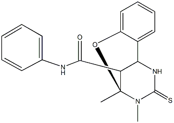 (9S)-9,10-dimethyl-N-phenyl-11-thioxo-8-oxa-10,12-diazatricyclo[7.3.1.0~2,7~]trideca-2,4,6-triene-13-carboxamide 结构式