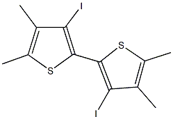 5,5'-bis[4-iodo-2,3-dimethylthiophene] 结构式