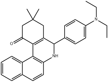 5-[4-(diethylamino)phenyl]-3,3-dimethyl-3,4,5,6-tetrahydrobenzo[a]phenanthridin-1(2H)-one 结构式