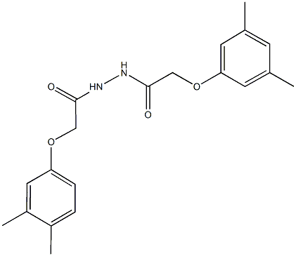 2-(3,4-dimethylphenoxy)-N'-[(3,5-dimethylphenoxy)acetyl]acetohydrazide 结构式