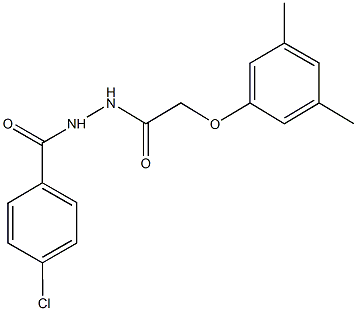 N'-(4-chlorobenzoyl)-2-(3,5-dimethylphenoxy)acetohydrazide 结构式