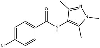 4-chloro-N-(1,3,5-trimethyl-1H-pyrazol-4-yl)benzamide 结构式