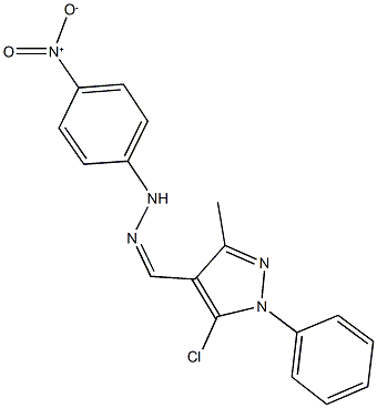 5-chloro-3-methyl-1-phenyl-1H-pyrazole-4-carbaldehyde {4-nitrophenyl}hydrazone 结构式