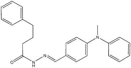N'-[4-(methylanilino)benzylidene]-4-phenylbutanohydrazide 结构式