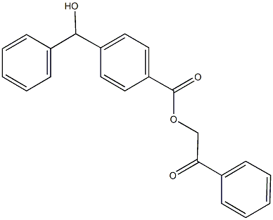 2-oxo-2-phenylethyl 4-[hydroxy(phenyl)methyl]benzoate 结构式