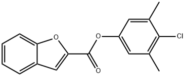 4-chloro-3,5-dimethylphenyl 1-benzofuran-2-carboxylate 结构式