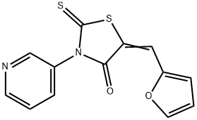 5-(2-furylmethylene)-3-(3-pyridinyl)-2-thioxo-1,3-thiazolidin-4-one 结构式