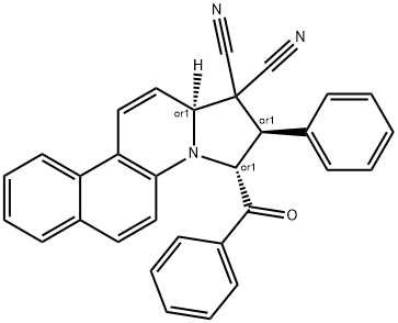 3-benzoyl-2-phenyl-2,3-dihydrobenzo[f]pyrrolo[1,2-a]quinoline-1,1(12aH)-dicarbonitrile 结构式