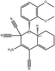 2-amino-4-(2,3-dimethoxyphenyl)-4a,5,6,7-tetrahydro-1,3,3(4H)-naphthalenetricarbonitrile 结构式