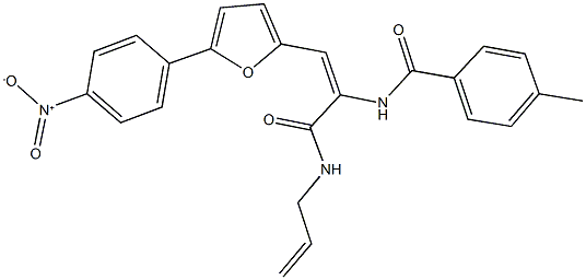 N-[1-[(allylamino)carbonyl]-2-(5-{4-nitrophenyl}-2-furyl)vinyl]-4-methylbenzamide 结构式