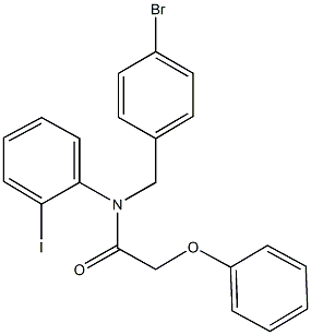 N-(4-bromobenzyl)-N-(2-iodophenyl)-2-phenoxyacetamide 结构式