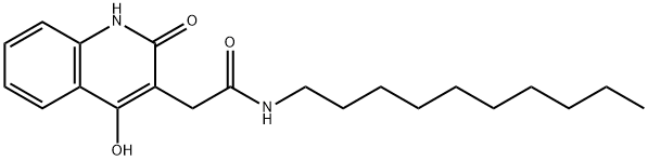 N-decyl-2-(4-hydroxy-2-oxo-1,2-dihydro-3-quinolinyl)acetamide 结构式