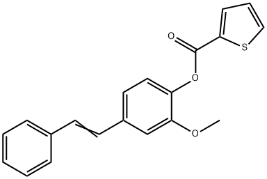2-methoxy-4-(2-phenylvinyl)phenyl 2-thiophenecarboxylate 结构式