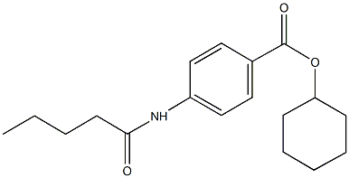 cyclohexyl 4-(pentanoylamino)benzoate 结构式