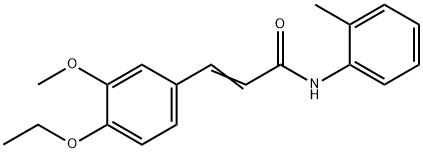 3-(4-ethoxy-3-methoxyphenyl)-N-(2-methylphenyl)acrylamide 结构式