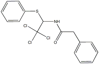 2-phenyl-N-[2,2,2-trichloro-1-(phenylsulfanyl)ethyl]acetamide 结构式