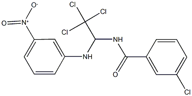 3-chloro-N-(2,2,2-trichloro-1-{3-nitroanilino}ethyl)benzamide 结构式