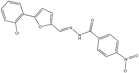 N'-{[5-(2-chlorophenyl)-2-furyl]methylene}-4-nitrobenzohydrazide 结构式