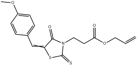 allyl 3-[5-(4-methoxybenzylidene)-4-oxo-2-thioxo-1,3-thiazolidin-3-yl]propanoate 结构式