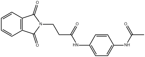 N-[4-(acetylamino)phenyl]-3-(1,3-dioxo-1,3-dihydro-2H-isoindol-2-yl)propanamide 结构式