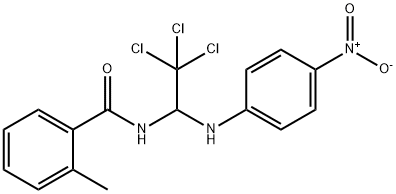 2-methyl-N-(2,2,2-trichloro-1-{4-nitroanilino}ethyl)benzamide 结构式