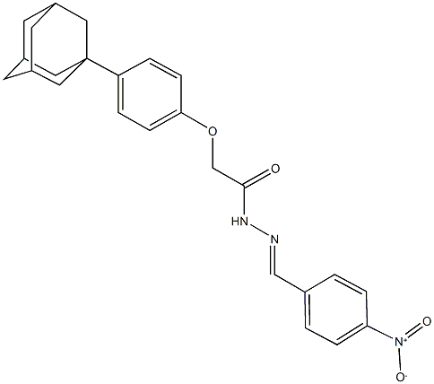 2-[4-(1-adamantyl)phenoxy]-N'-{4-nitrobenzylidene}acetohydrazide 结构式