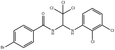 4-bromo-N-[2,2,2-trichloro-1-(2,3-dichloroanilino)ethyl]benzamide 结构式