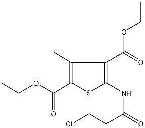 diethyl 5-[(3-chloropropanoyl)amino]-3-methyl-2,4-thiophenedicarboxylate 结构式