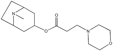 8-methyl-8-azabicyclo[3.2.1]oct-3-yl 3-morpholin-4-ylpropanoate 结构式