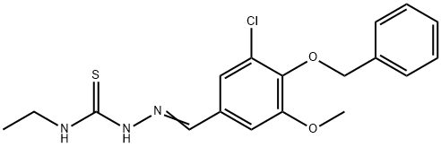 4-(benzyloxy)-3-chloro-5-methoxybenzaldehyde N-ethylthiosemicarbazone 结构式