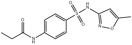 N-(4-{[(5-methyl-3-isoxazolyl)amino]sulfonyl}phenyl)propanamide 结构式
