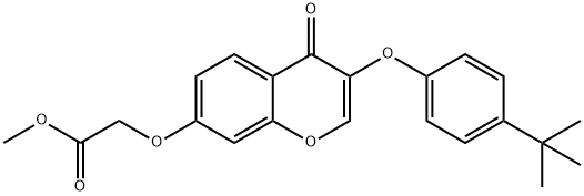 methyl {[3-(4-tert-butylphenoxy)-4-oxo-4H-chromen-7-yl]oxy}acetate 结构式