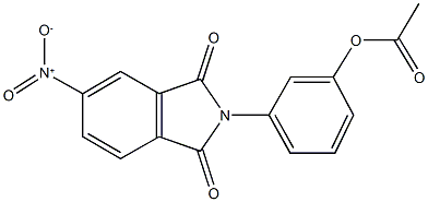 3-{5-nitro-1,3-dioxo-1,3-dihydro-2H-isoindol-2-yl}phenyl acetate 结构式