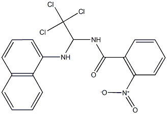 2-nitro-N-[2,2,2-trichloro-1-(1-naphthylamino)ethyl]benzamide 结构式